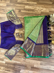 Green and Blue Gadwal Pattu