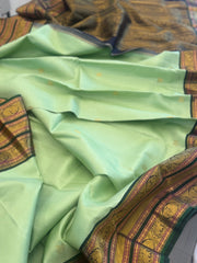 Rexona Green and Bottle Green Pure Kanchi Vintage Pattu