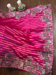 BANARASI Stripes Tissue Saree