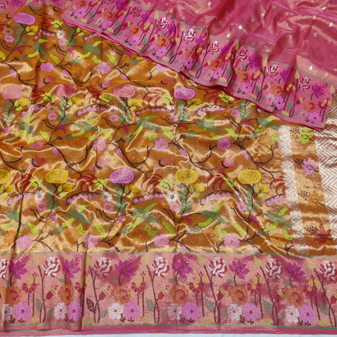 Orange and Pink Exclusive Designer  Double Tissue