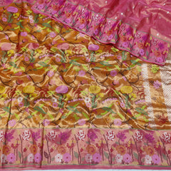 Orange and Pink Exclusive Designer  Double Tissue