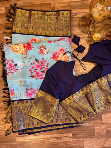 Bright and Beautiful Pure Kanchi Digital Silk Saree