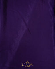 Deep Purple Italian German silk Designer Saree