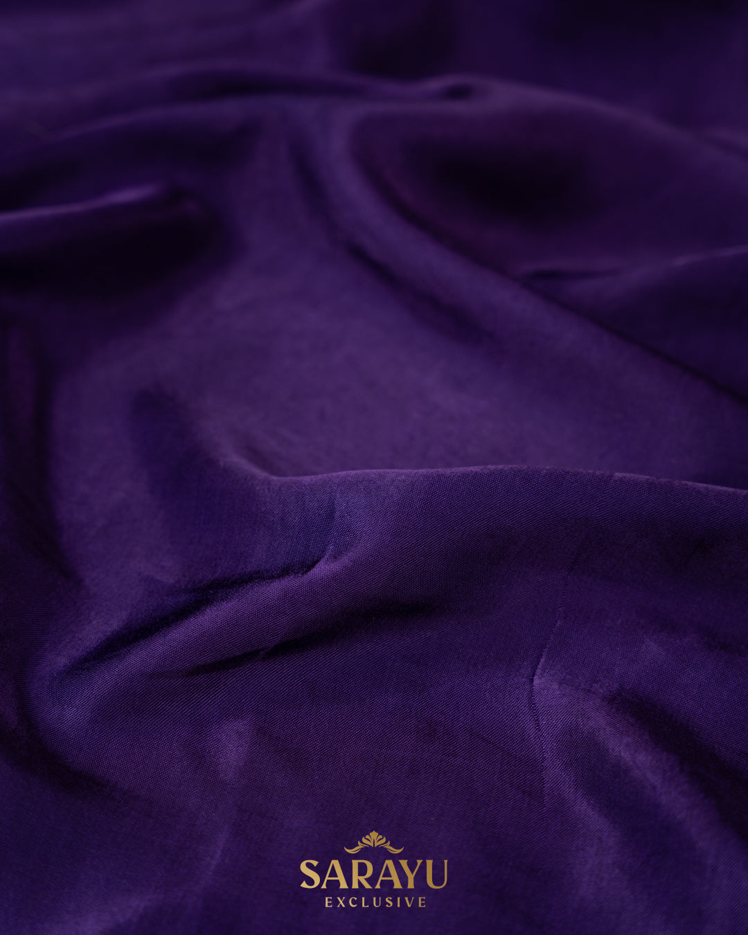 Deep Purple Italian German silk Designer Saree