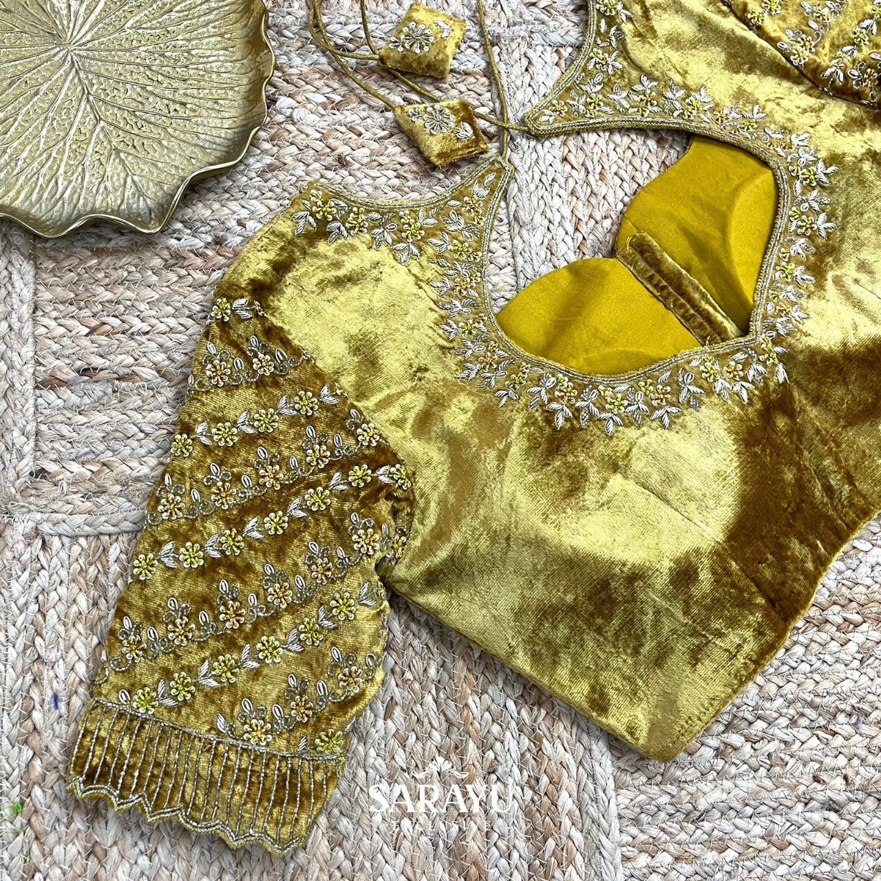 Light Green Handworked Blouse