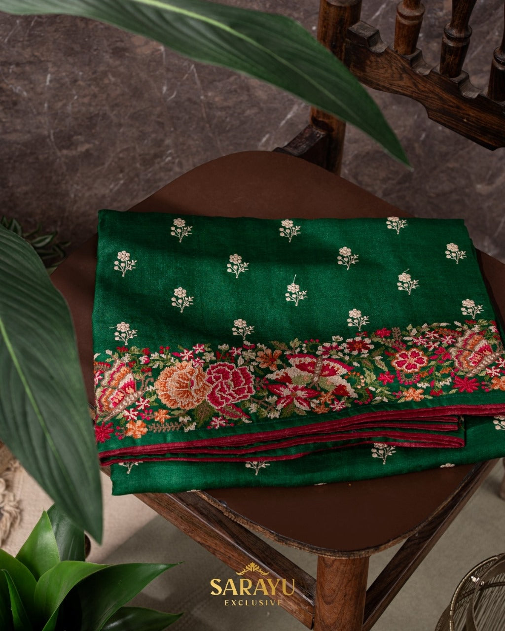 Green Pure Tussar Silk