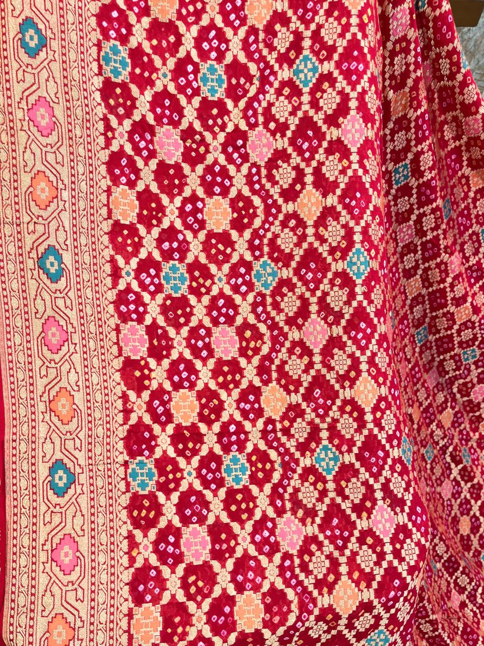 Red Banrasi Exquisite Georgette