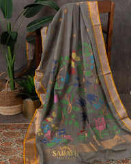 Grey Ponduru Khadi Jamdhani