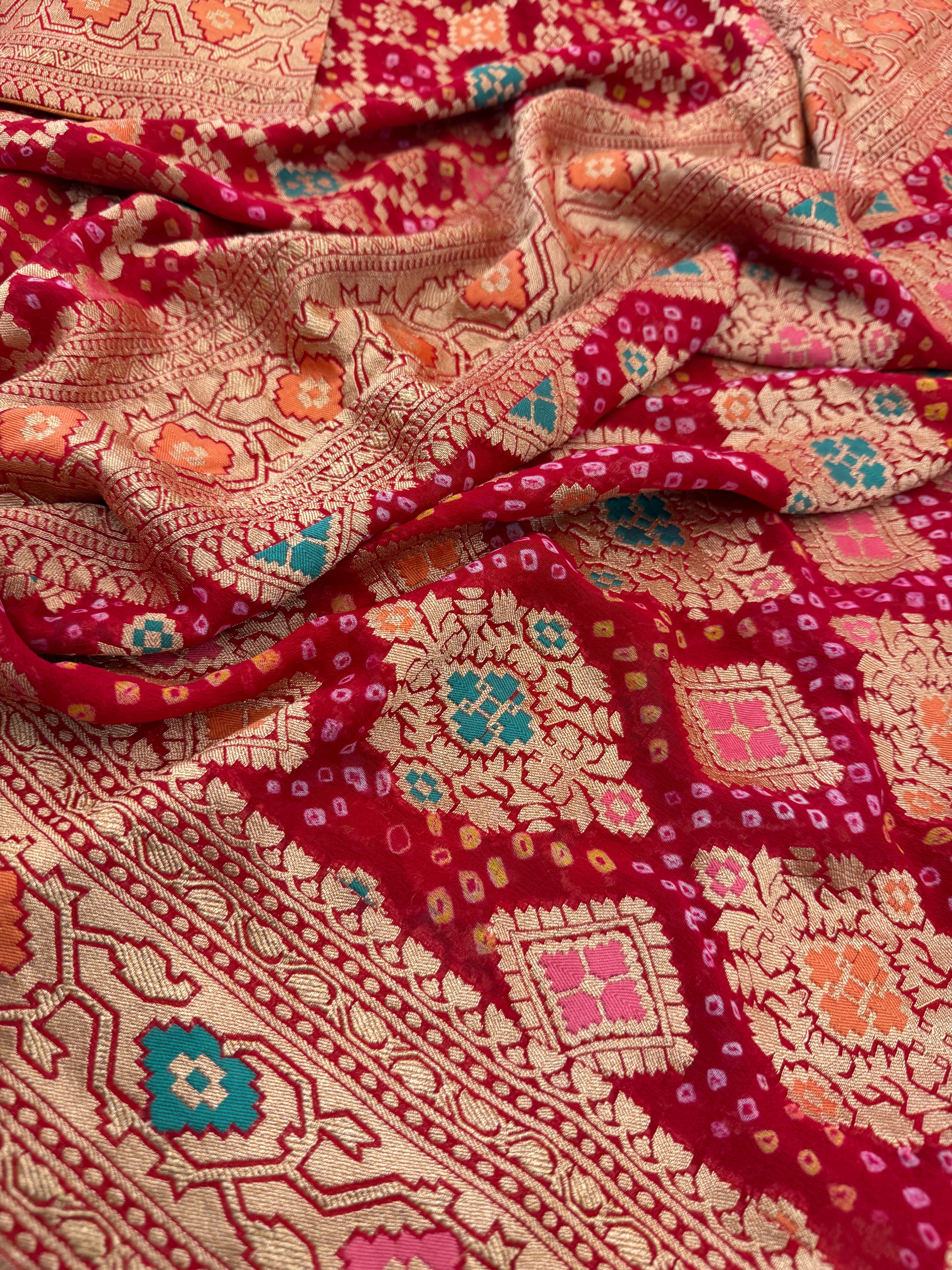 Banarasi Bandhini Georgette