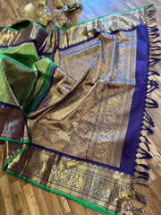 Green and Blue Gadwal Pattu