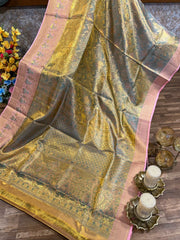 Pastel Shade Meenakari Exclusive Kanchi Silk