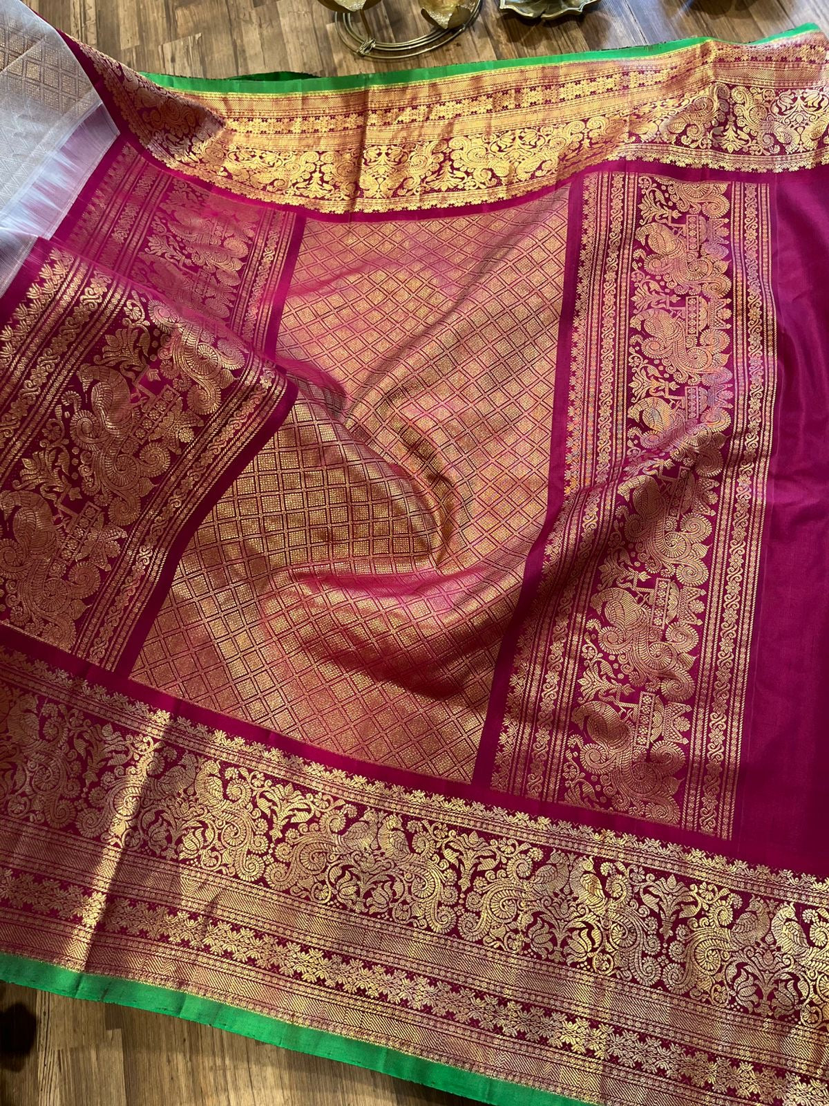 Gadwal all over brocade saree