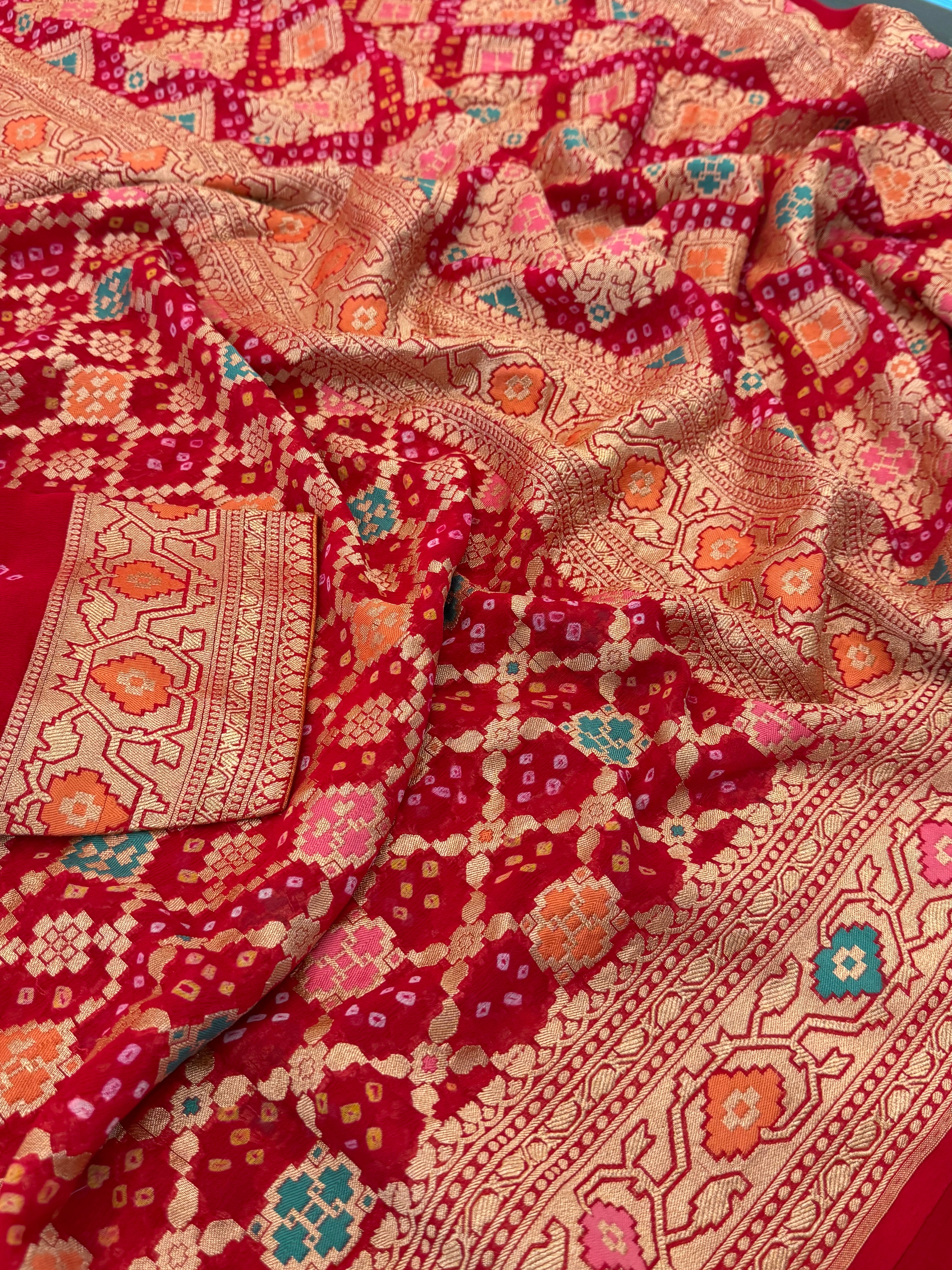 Banarasi Bandhini Georgette