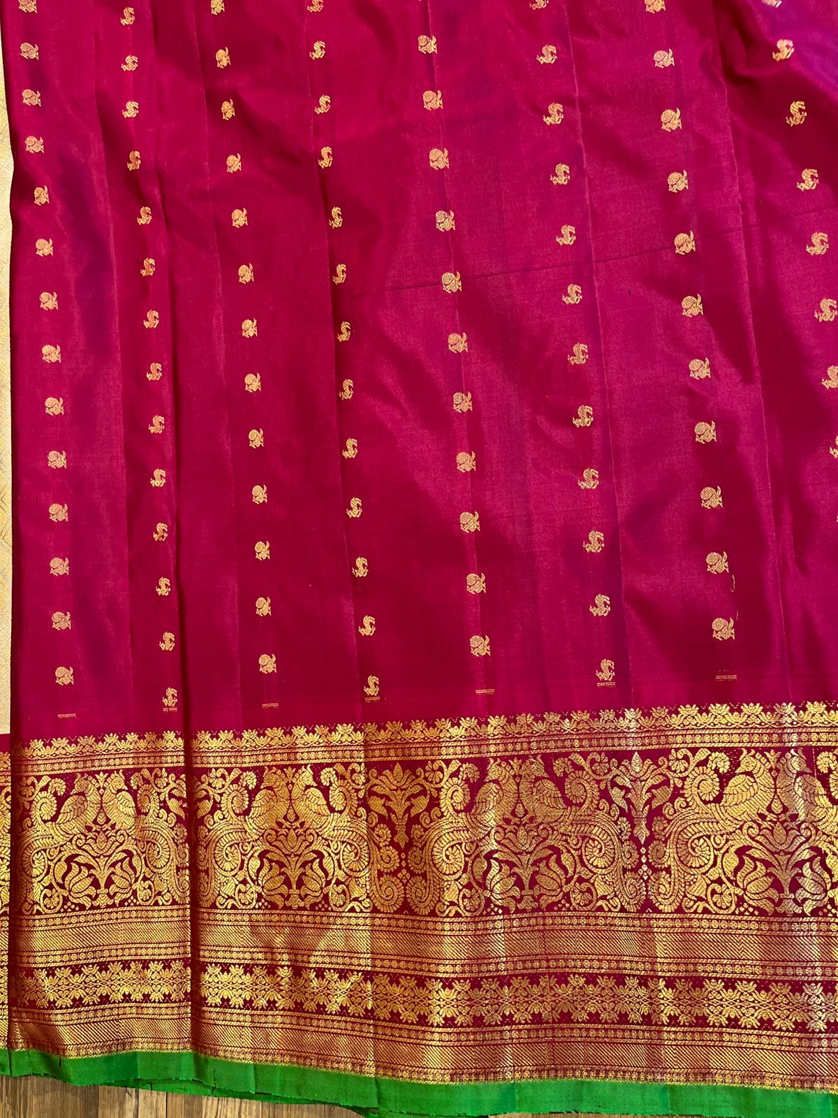 Gadwal all over brocade saree