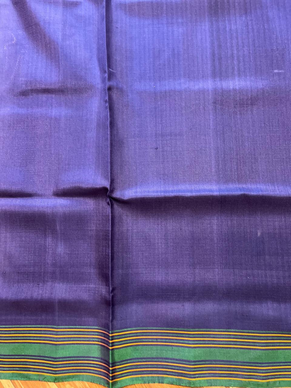 Navy Blue and Green Twill ikkat