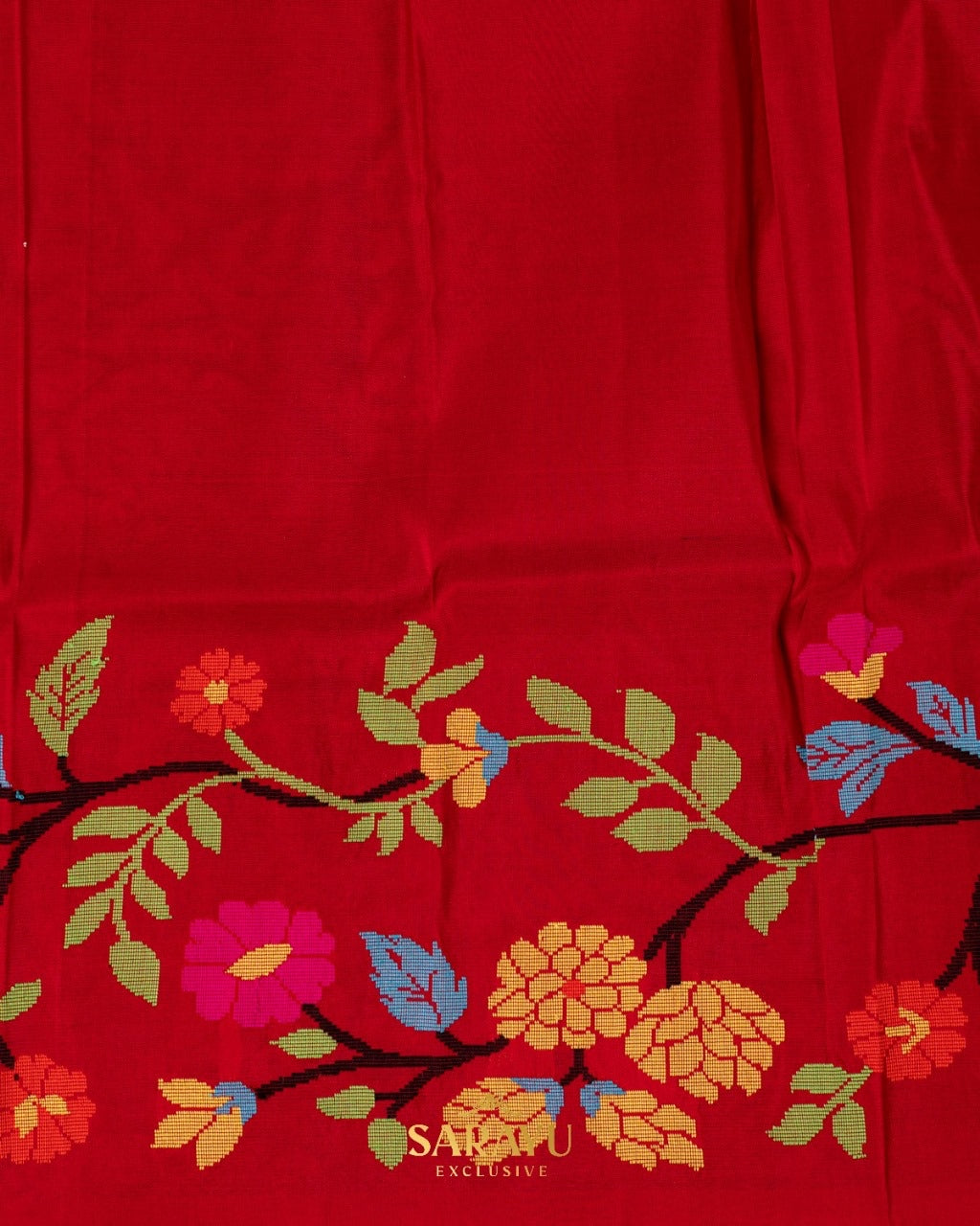 Lavender And Red Pure Real Zari Exclusive Kota