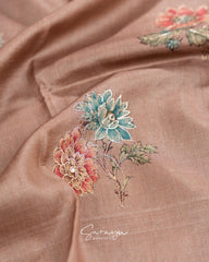 Biscuit Color Pure Tussar Silk