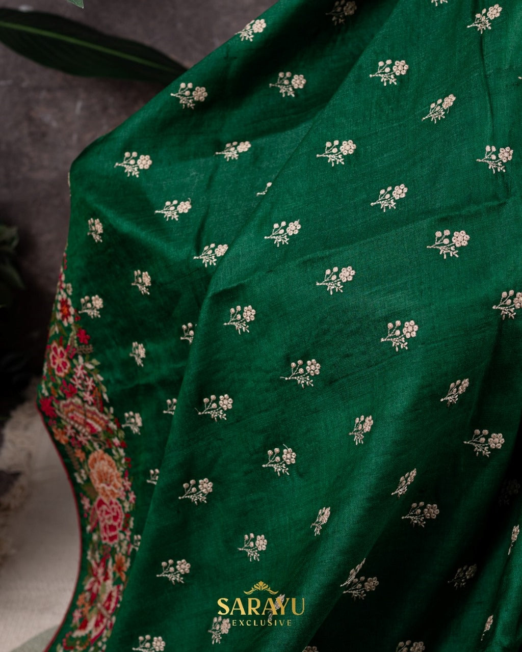 Green Pure Tussar Silk