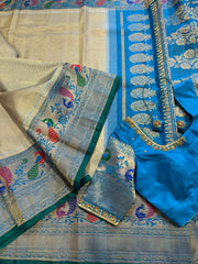 Double-Wrap Brocade Gadwal Saree