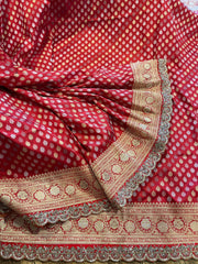 Red Exquisite Pure Banarasi Masterpiece