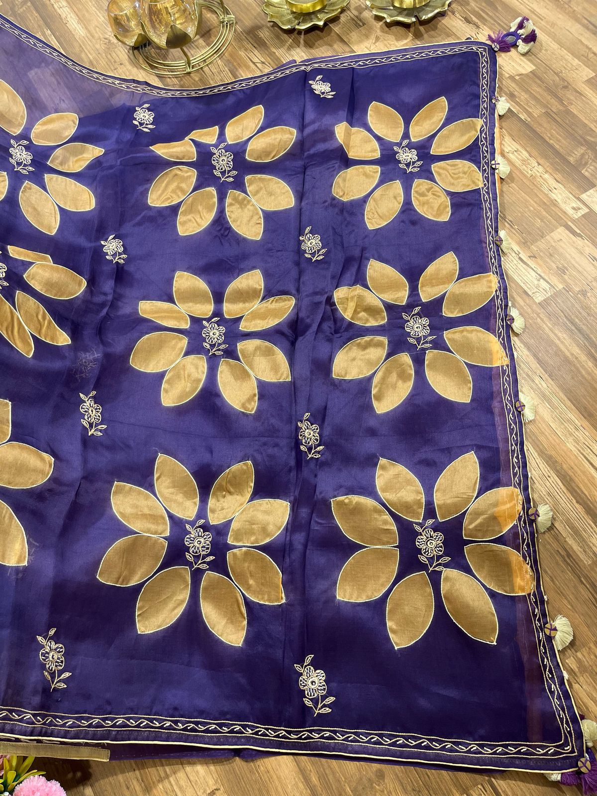 Deep Purple Designer Organza