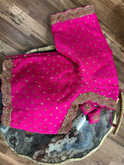 Rani Pink Pure Rawsilk Handworked Blouse