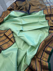 Rexona Green and Bottle Green Pure Kanchi Vintage Pattu