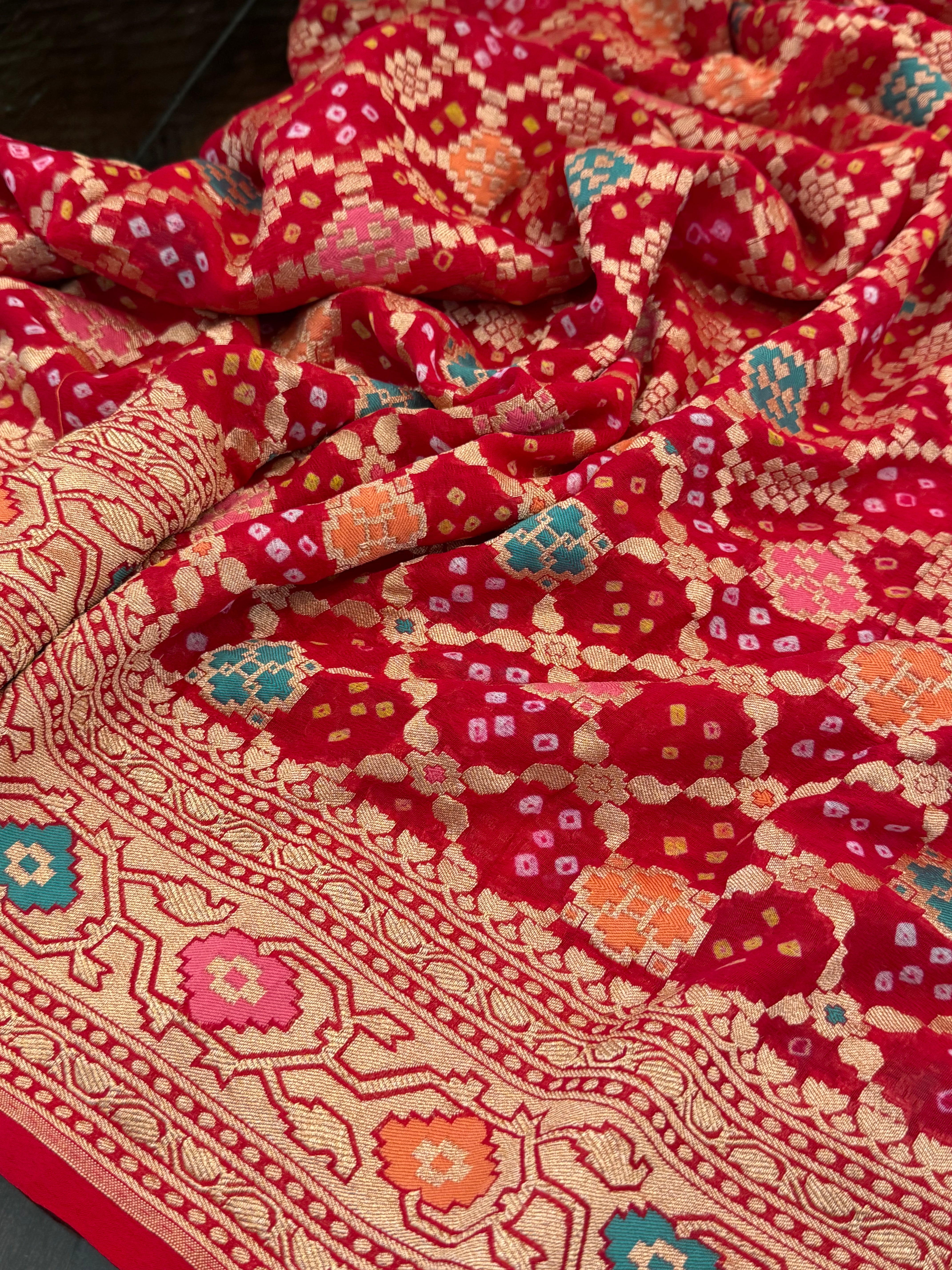 Banarasi Bandhini Georgette