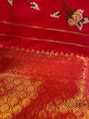 Red Pure Kanchi Silk