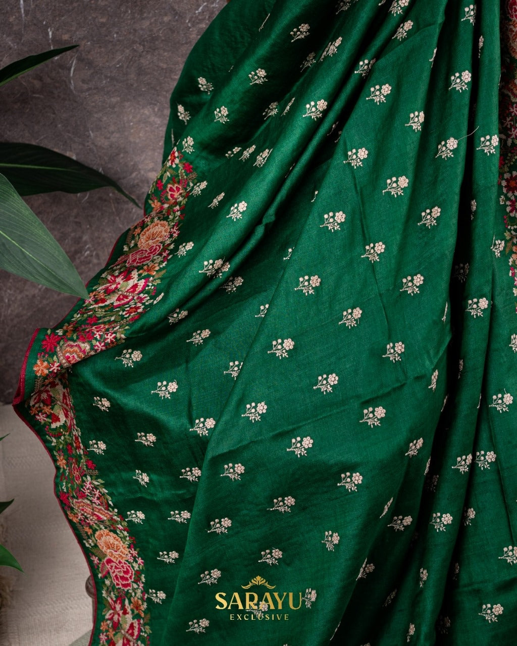 Green Pure Tussar Silk