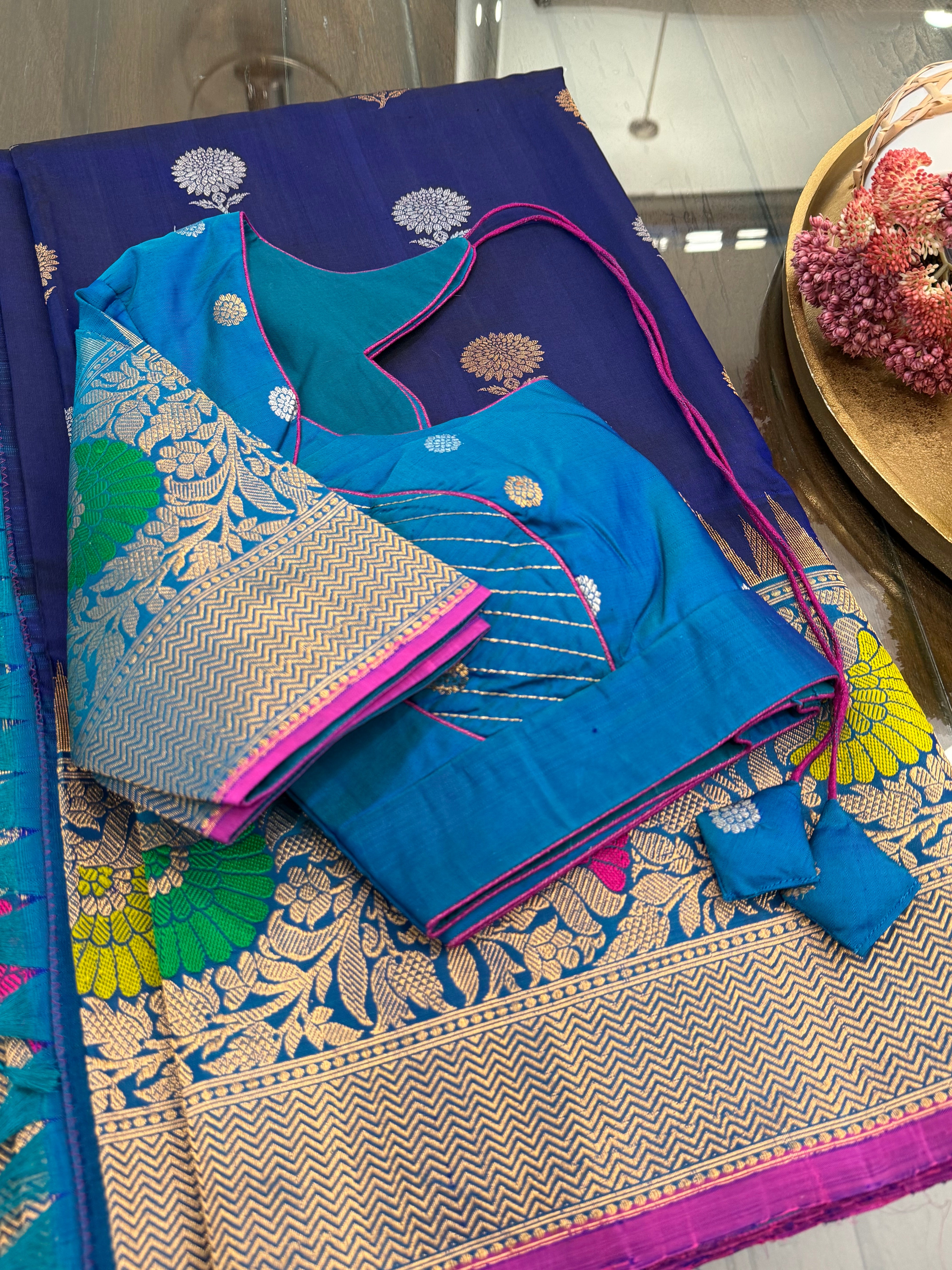 Royal Blue Gadwal Pattu