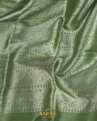 Pista Green Monochromo Venkatagiri Silk