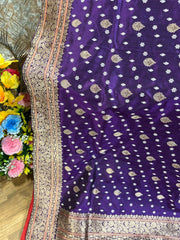 Purple Banarasi Silk