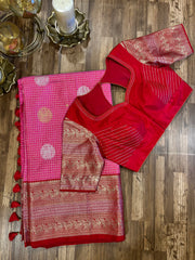 Venkatagiri saree ready to wear blouse