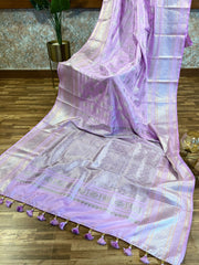 Lavender and Pinn Venkatgiri Pure Silk