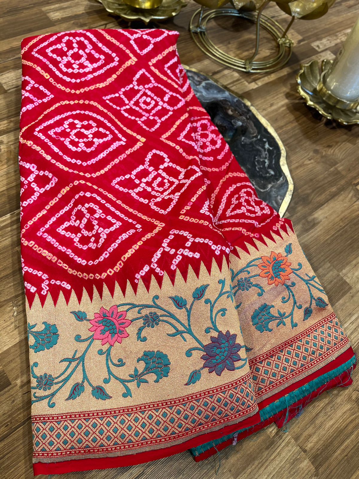 Red Banrasi Exquisite Georgette