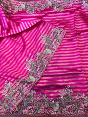 BANARASI Stripes Tissue Saree