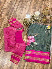 Green Designer Exclusive Kanchi Pattu