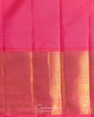 Pista and coral pink pure kanchi silk