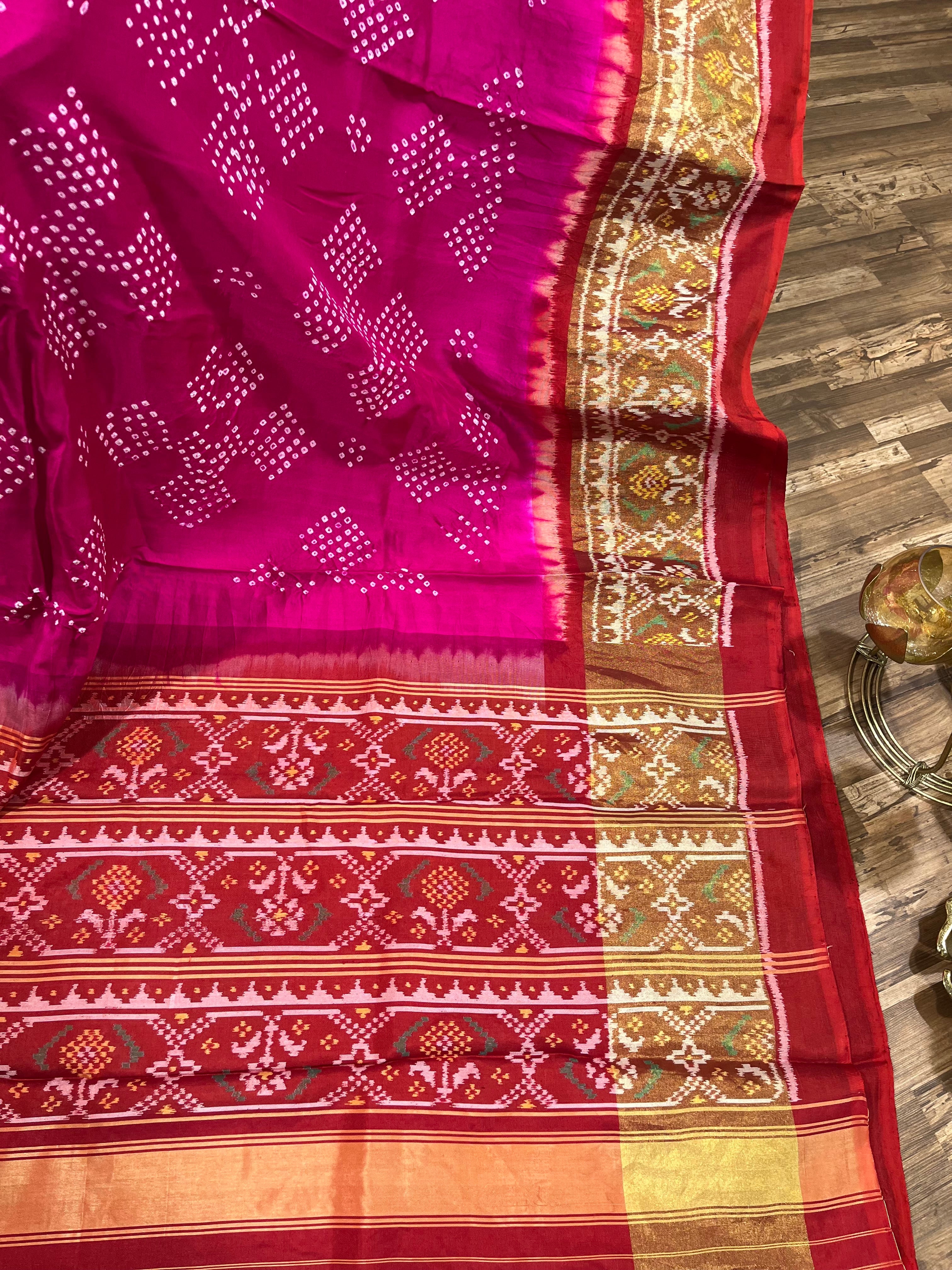 Designer hand bandhini ikkat