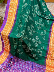 Designer Hand Bandhini on Ikat