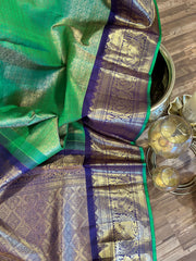 Green and Blue Gadwal Pattu