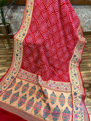 Red Banrasi Exquisite Georgette