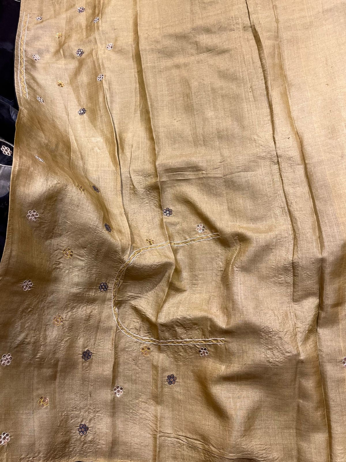 Black Designer Organza