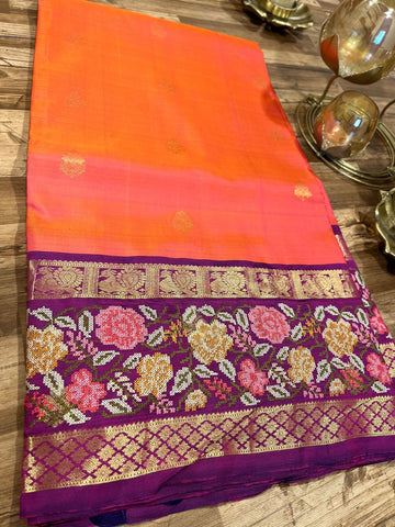 Bright Red Pure Kanchi Silk