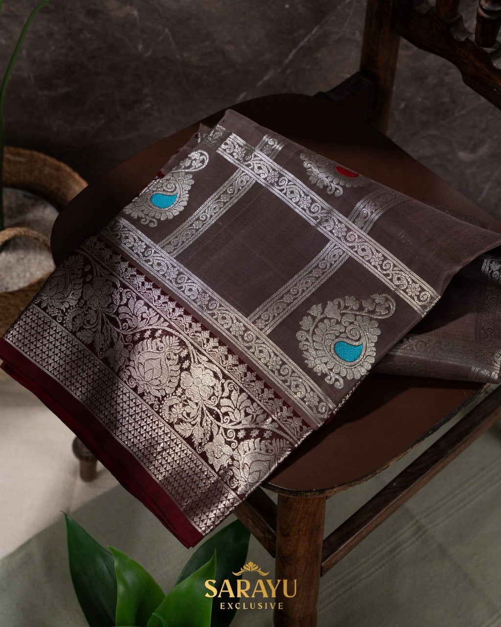 Unique Brown Venkatagiri Silk