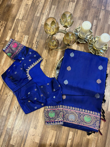 Royal Blue Gadwal Pattu saree