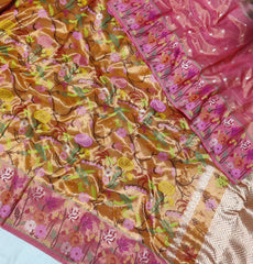 Orange and Pink Exclusive Designer  Double Tissue