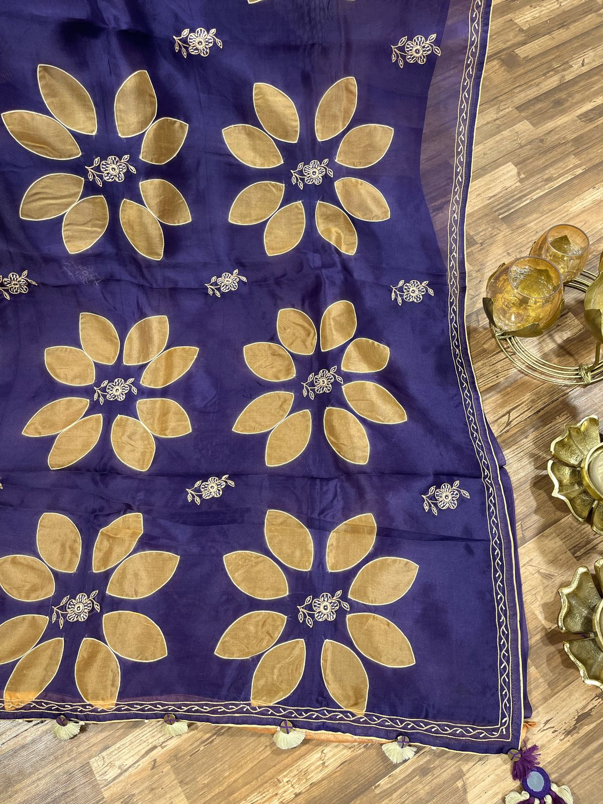 Deep Purple Designer Organza