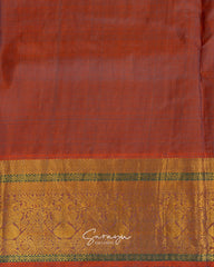 Apple Green and Red Exclusive Designer Pure  kanchi